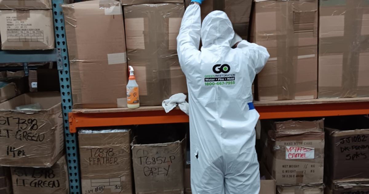 fire damage restoration work by Go Green Restoration