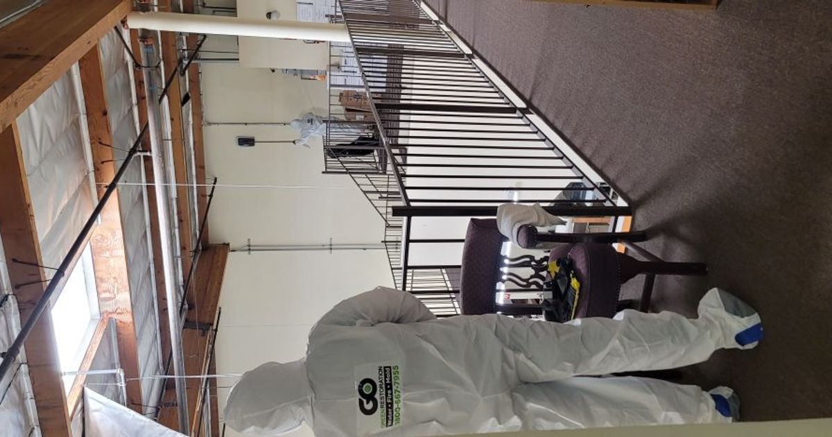 fire damage restoration work by Go Green Restoration