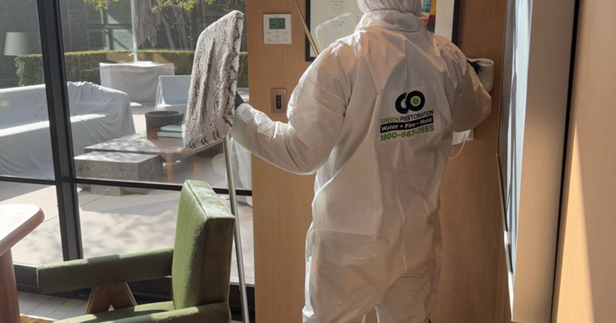 fire damage restoration work by Go Green Restoration