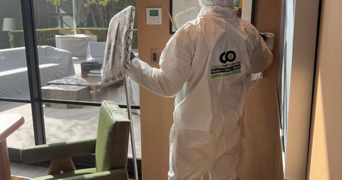 fire damage restoration work by Go Green Restoration