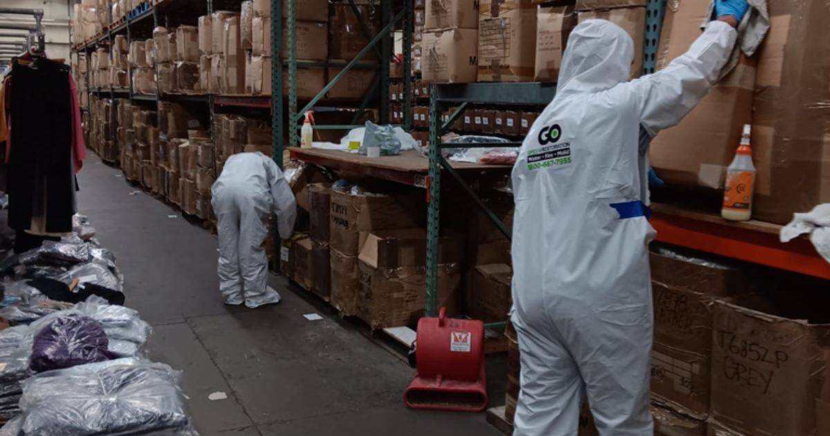 fire damage restoration work by Go Green Restoration