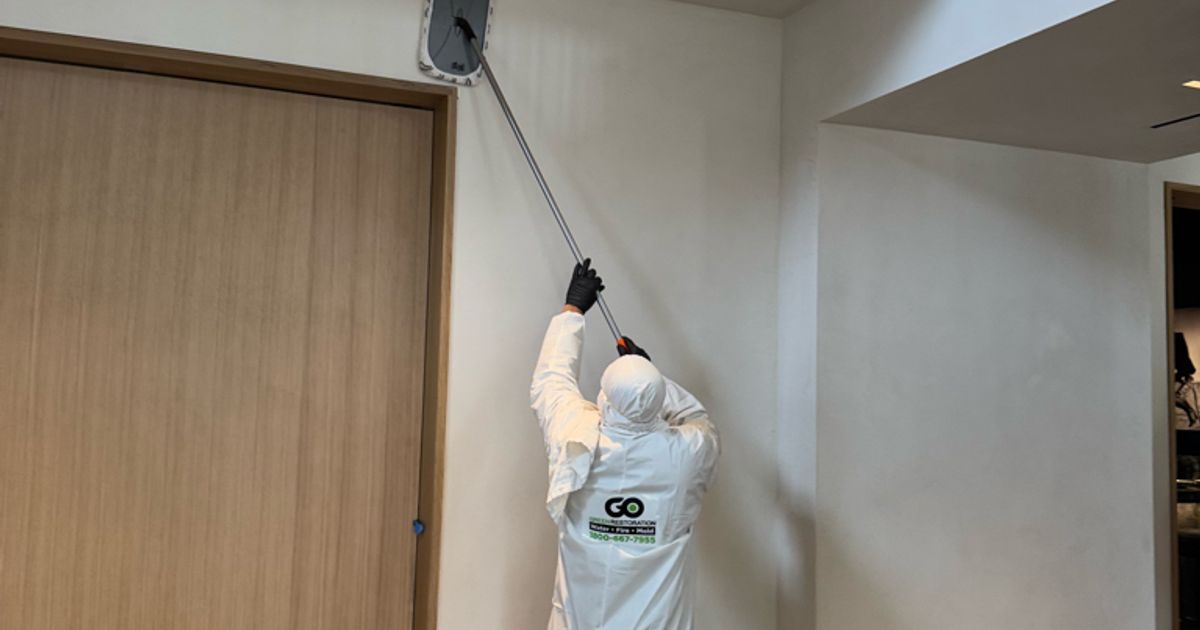 fire damage restoration work by Go Green Restoration