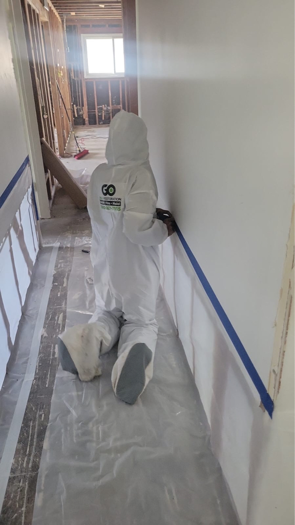 Water damage restoration - water extraction from residential property