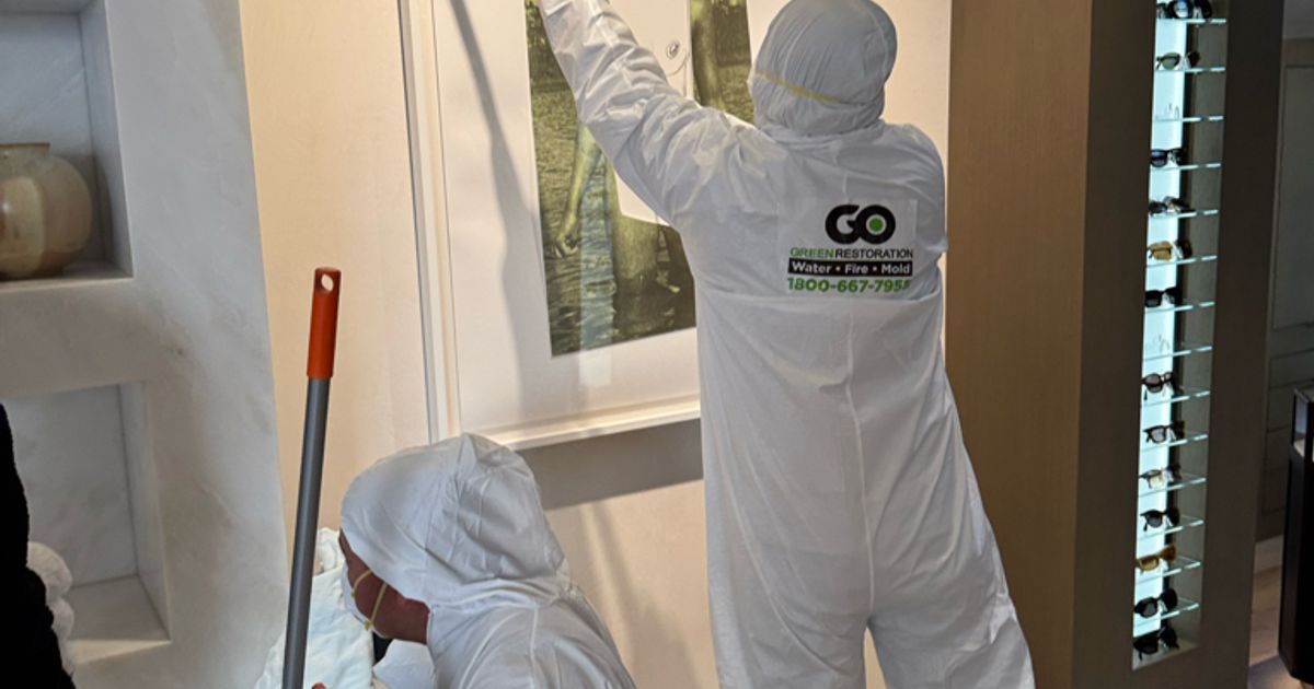 fire damage restoration work by Go Green Restoration