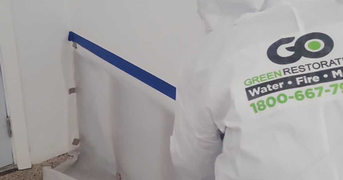 water damage restoration work by Go Green Restoration